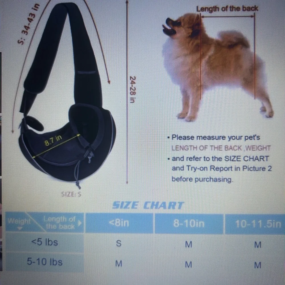 small/med-sm pet carrier/vet visit/hands free travel, adjustable. Sturdy. Yudodo